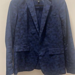 Banana Republic fitted blazer size 10 blue and black